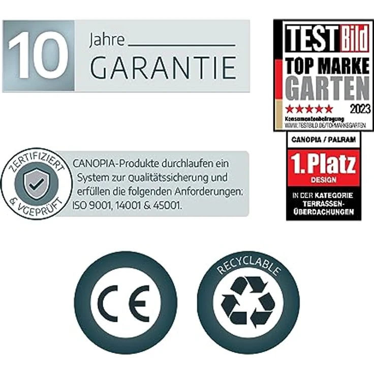 Palram - Canopia Aluminium Terrassenüberdachung – Bild 9