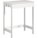 SoBuy 'FWT43-W' Schreibtisch mit einer Schublade und 2 Haken weiß