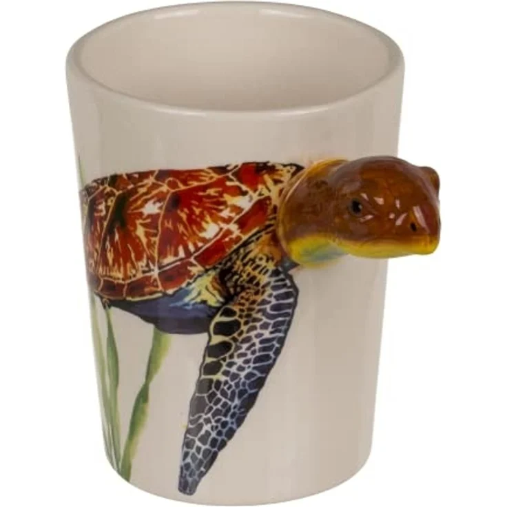 Tasse ca. 300 ml im 3D Design Meereswelt mit verschiedenen Motiven Kaffeetasse Meeresschildkröte – Bild 5