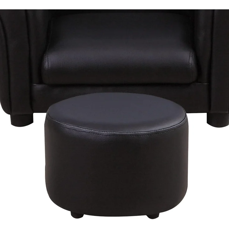 HOMCOM Kindersessel mit Fußhocker Kindercouch Kindersofa Minisofa für 1,5-3 Jahre Kinder Kindermöbel Holz Schwarz 54 x 42 x 41 cm – Bild 9