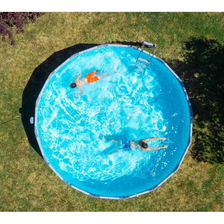 Summer Waves Elite Frame Pool, Komplettset, Grau, Ø 488x122 cm – Bild 5