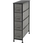 Stoffkommode Schrank Organizer 4 Fächer Aufbewahrungssystem mDesign anthrazit