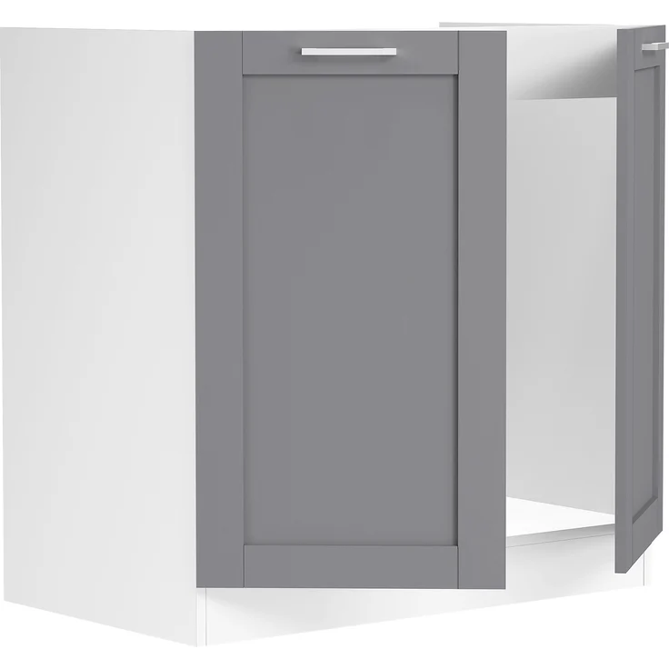 VCM Küchenmöbel Unterschrank Colura 919358 Weiß / Anthrazit H. 82 x B. 80 x T. 46 cm – Bild 4