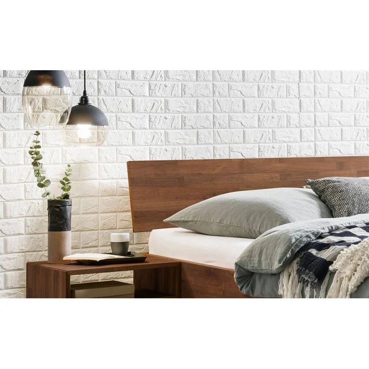 Hasena Bett Asti Nussbaum mit Kufen und Metallgestell 160x210 cm, Fußhöhe 20 cm – Trento – Bild 3