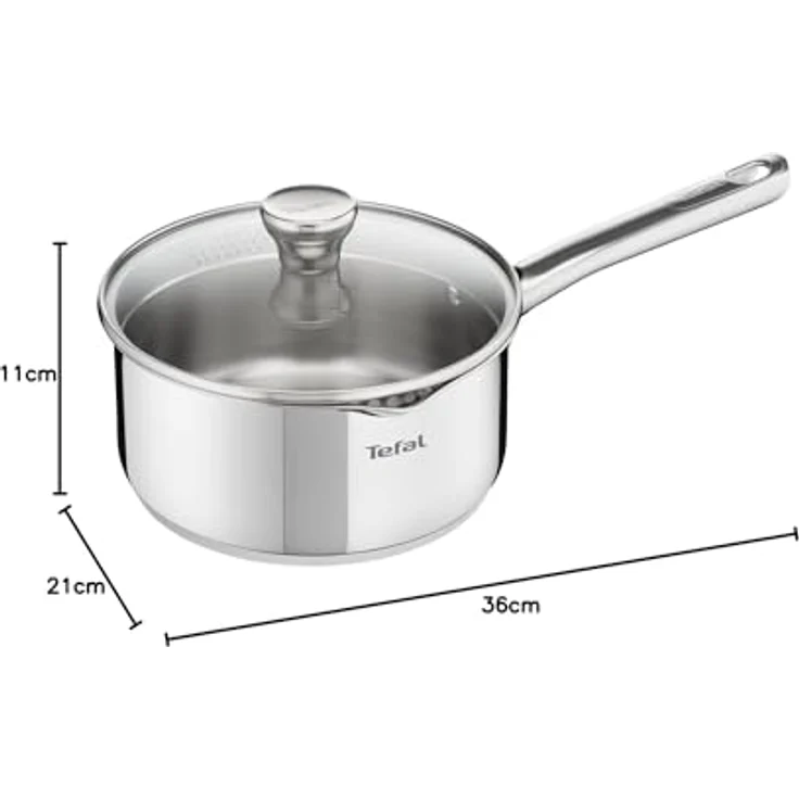 TEFAL DUETTO Stielkasserolle 16cm | A70522 | Edelstahl-Kochgeschirr | mit Siebdeckel und Ausgießhilfe | Messskalen | Induktionsgeeignet | umweltfreundlich – Bild 10