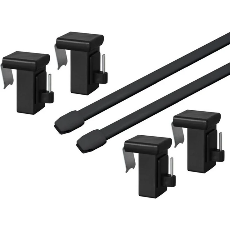 dekondo Gardinenstange Vitragestange "Bali" - 2 Stück -, ausziehbar, Fenstermontage, ohne Bohren, ohne Kleben, inkl. 4x klemmbare Fensterhaken für einen Klemmbereich von 10-27 mm – Bild 2