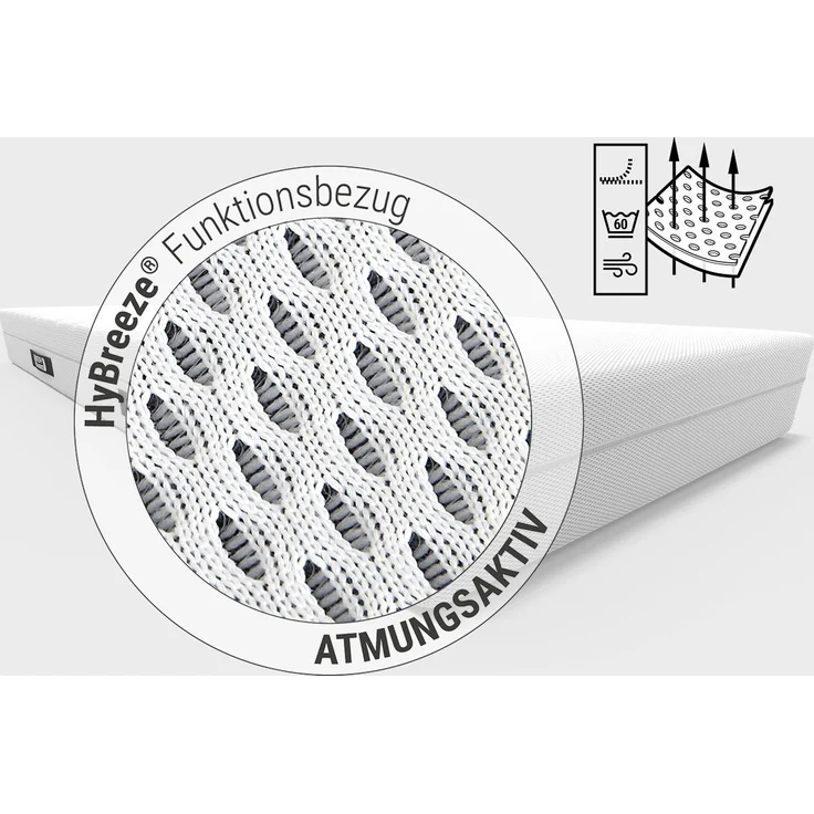 Kaltschaummatratze BODYGUARD Anti-Kartell-Matratze, bett1. de, 18.5 cm hoch, atmungsaktiver HyBreeze® Funktionsbezug – Bild 3