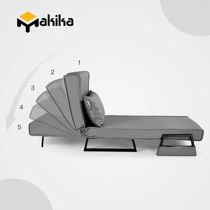 Makika Schlafsessel Schlafsofa Rio klappbar - in Grau – Bild 5