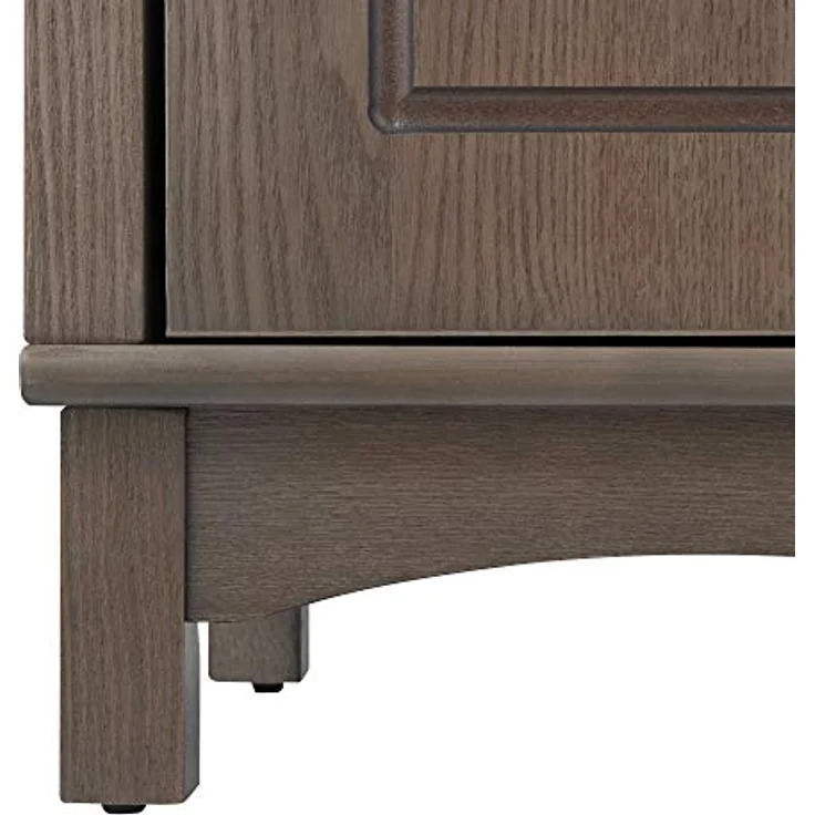 Elegant Home Fashions Russell Holz Badezimmer Leinen Tower Aufbewahrungsschrank 33 cm x 38 cm x 159,4 cm mit offenen Regalen & Türen Salzeiche EHF-F0012, Salt Oak, One Size – Bild 7