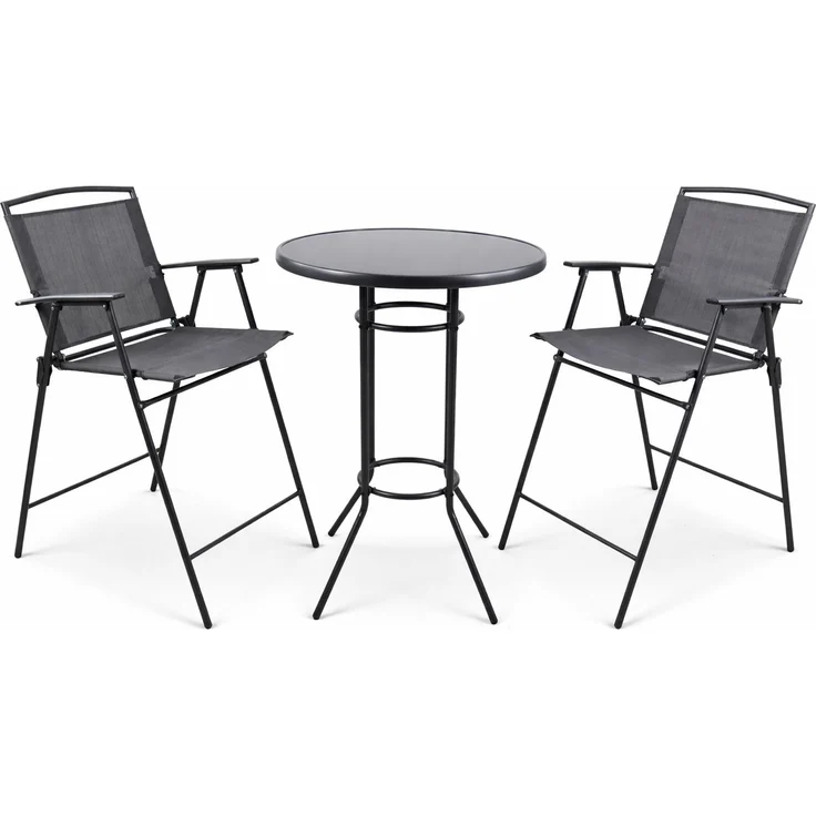 VCM Gartenmöbel-Set Garlos 920272 Anthrazit H. 108 x B. 70 x T. 70 cm – Bild 4