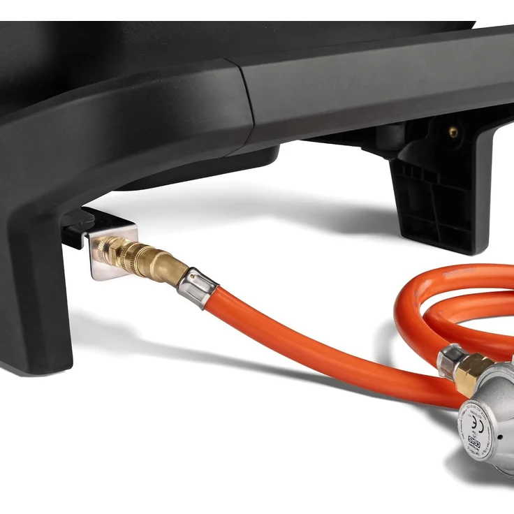 BURNHARD® Gasflaschen Adapter für WAYNE Jr. Balkongrill 1-Brenner, FitnFire™ Schnittstelle für 5, 8 & 11 kg Gasflaschen, Druckminderer 2,5 bar, Orange – Bild 3