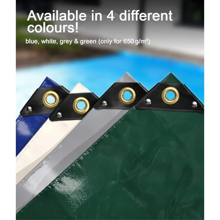 NEMAXX PLA36 Premium Abdeckplane 300x600 cm grün mit Ösen, 650 g/m² PVC wasserdicht&reißfest - hochwertige Plane universell für LKW, Pool, Holz Gartenmöbel - Abdeckung, Schutzplane, Gewebeplane, 18m² – Bild 7