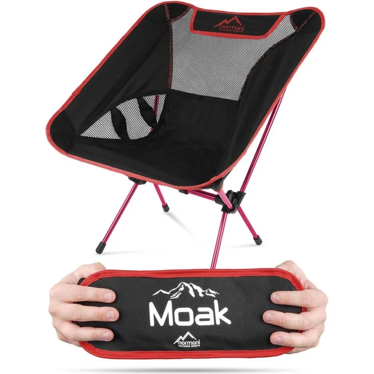 normani Campingstuhl Ultraleichter Campingstuhl Moak, Campingstuhl Angelstuhl - Gartenstuhl bis zu 135 kg