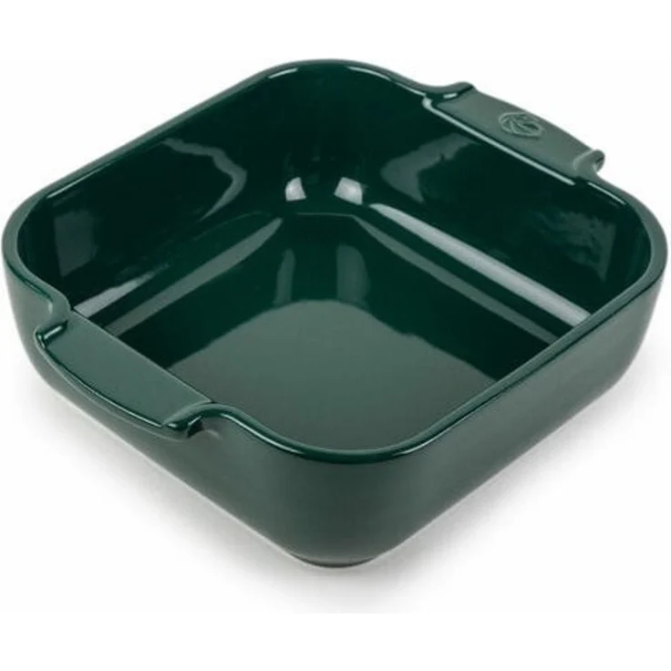 PEUGEOT Auflaufform APPOLIA Keramik 18cm Quadratisch Waldgrün Spülmasc, Keramik, Keramik