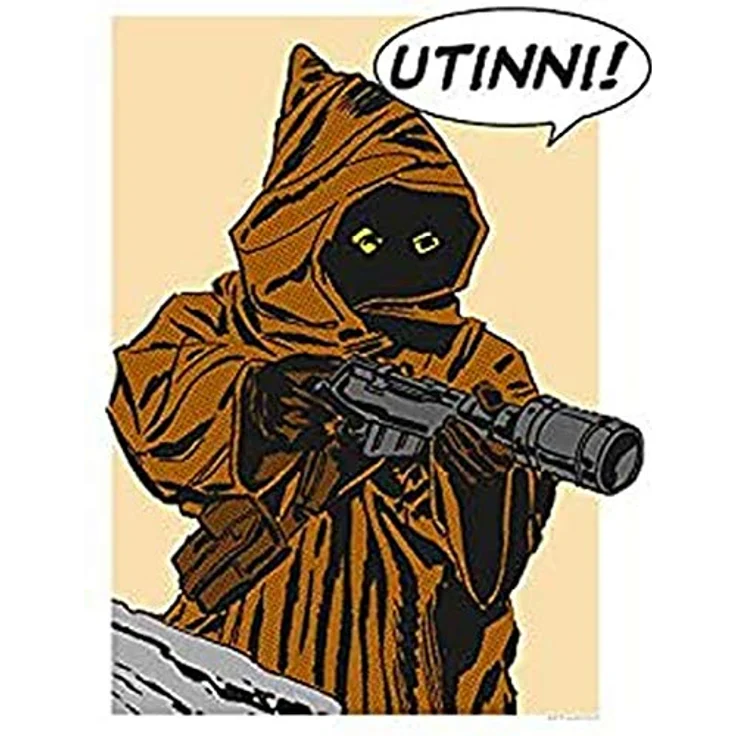 Komar Wandbild Star Wars Classic Comic Quote Java, Kunstdruck ohne Rahmen, 30 x 40 cm, hochwertiger Druck auf seidenmattem Fotopapier, für Kinderzimmer und Jugendzimmer – Bild 1
