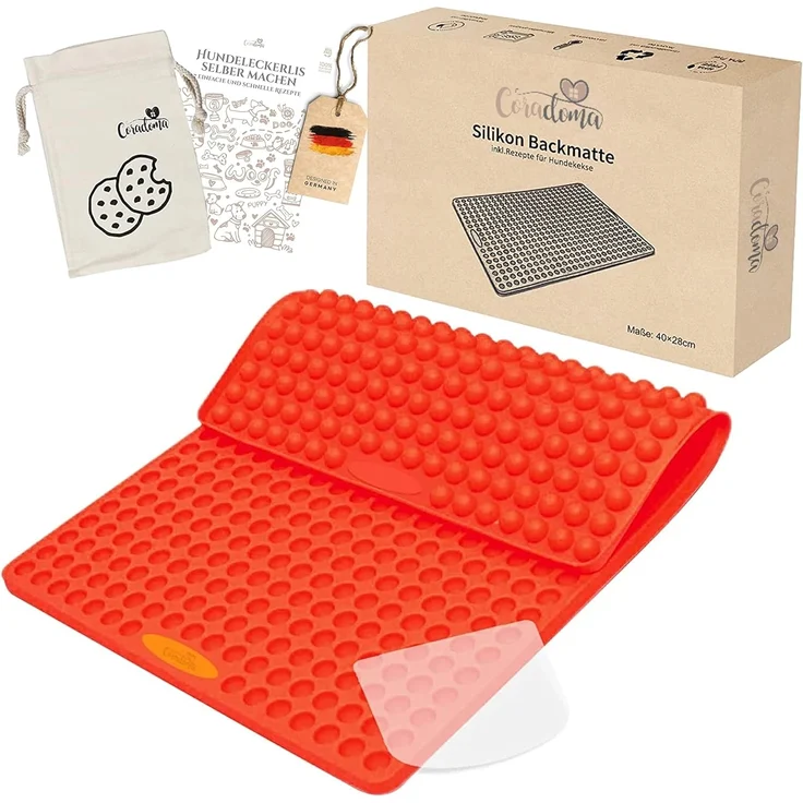 Coradoma Silikonform Backmatte Hundekekse Mini Halbkugeln 1cm Silikonmatte Hundeleckerli – Bild 1