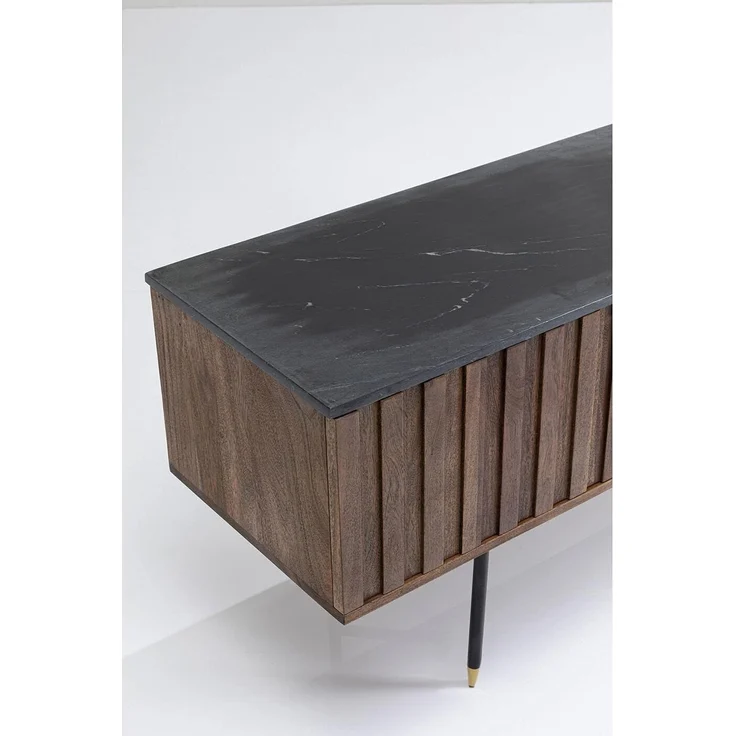 Kare Desgin Lowboard Apiano, braun/schwarz, Sideboard, TV-Konsole, 3 Türen, 3 Fächer, handgearbeitet, 55 x 150 x 40 cm (H/B/T) – Bild 10