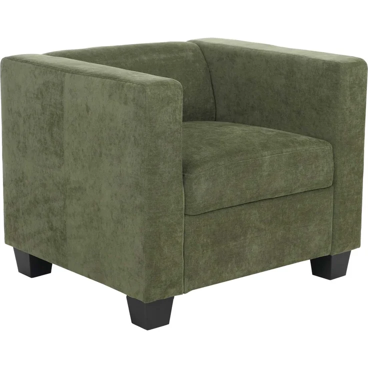 Sessel Lille, Loungesessel Polster-/Cocktailsessel, Nosagfederung Stoff/Textil Chenille (260g/m²) ~ grün – Bild 6