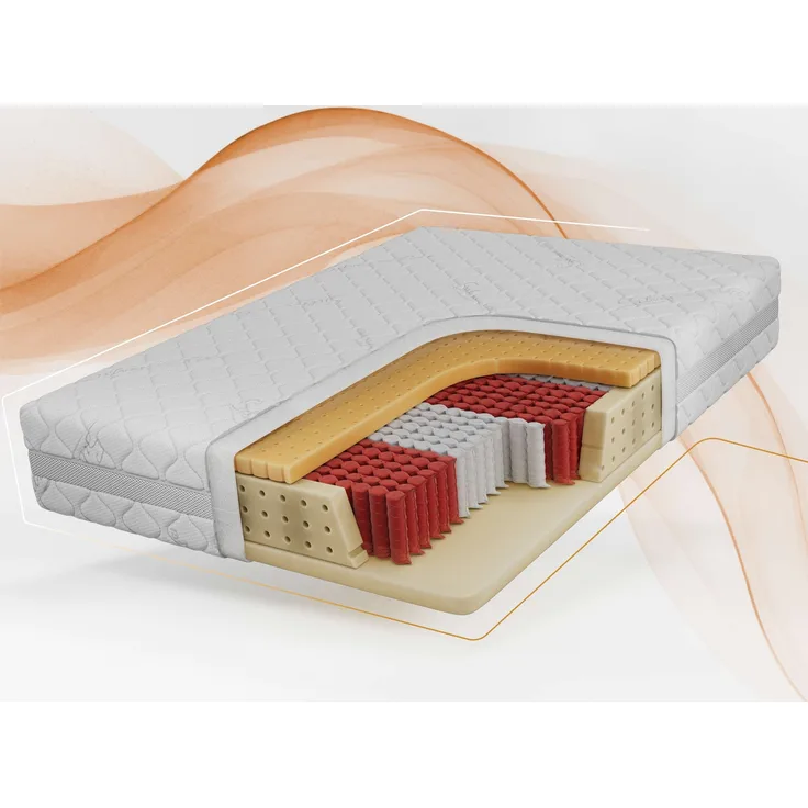 7-Zonen-Multipocketmatratze mit Latexkern – antibakteriell, elastisch & waschbarer Bezug – ideal für Allergiker – Härtegrad H3 – 180 x 200 cm – RINALI – SIVO