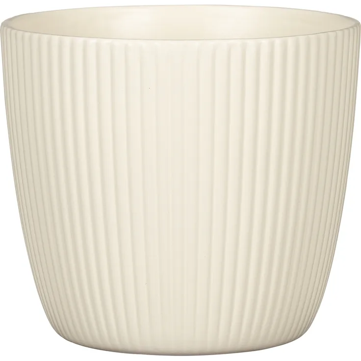 Scheurich Aura, Blumentopf aus Keramik, Farbe: Creme, 23,2 cm Durchmesser, 21,3 cm hoch, 11,465 l Vol.