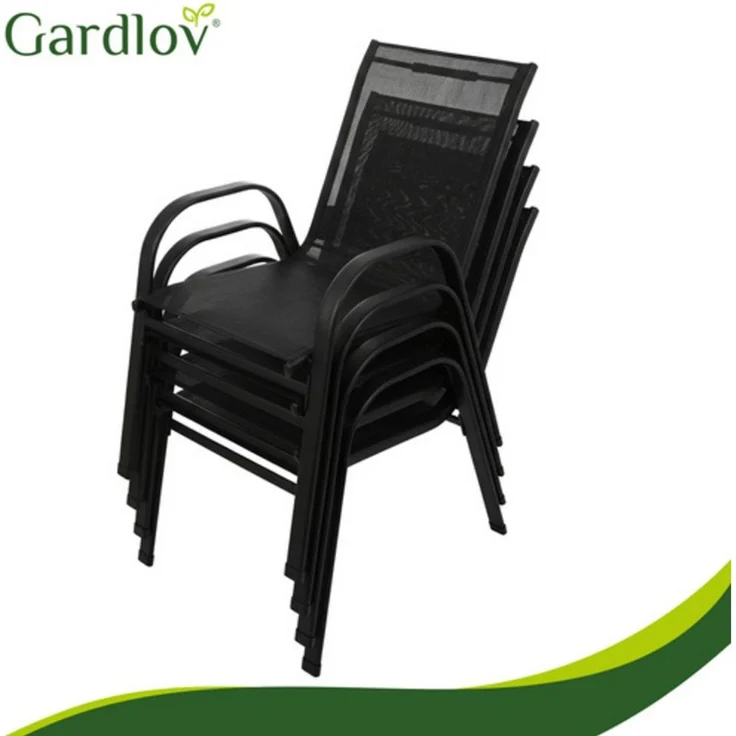 Gardlov Gartenstuhl Gartenstuhlset 4 Stühle (Spar-Set, 4 St), Spezielle Schutzkappen an den Beinen verhindern Kratzer – Bild 3