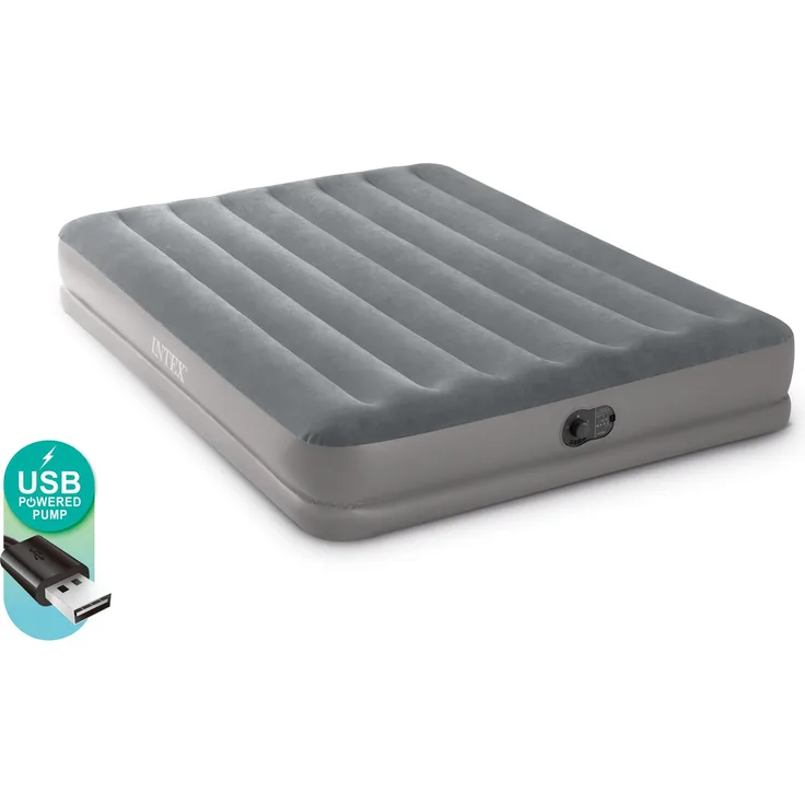 Intex 'Dura-Beam' Luftbett, grau, 152 x 203 x 30 cm