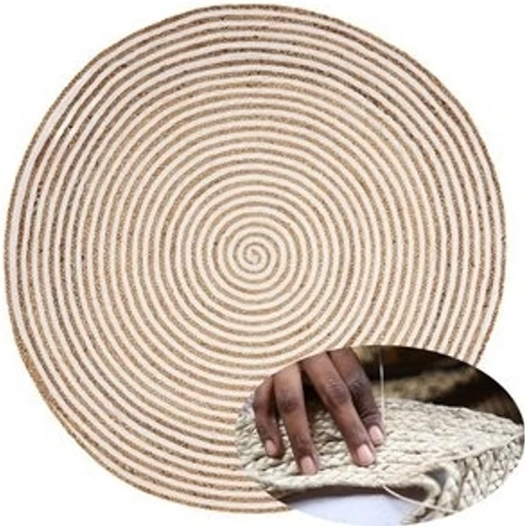 Marrakesch Orient & Mediterran Interior Teppich Runder Jute Teppich Rocio 150cm, Handarbeit – Bild 6