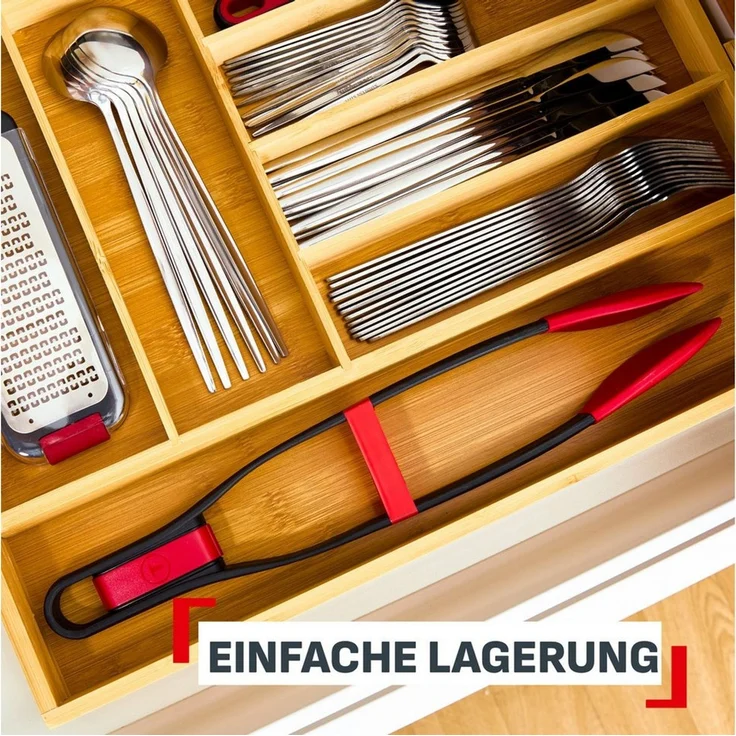 Tefal Kochzange Ingenio+, Verriegelungssystem, Silikon-Sicherheitsring, hitzebeständig - 230°C – Bild 3