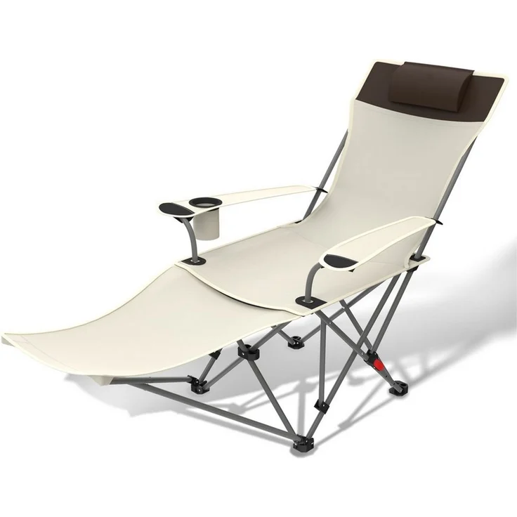 FIVMEN Campingstuhl Klappstühle Faltbar mit Verstellbarer Rückenlehne Strandstuhl, Liegestuhl Relaxsessel Klapphocker inkl. Tasche, für Garten Wandern – Bild 1