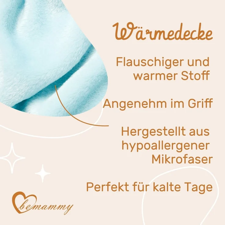 Wohndecke Warme Kuscheldecke Babydecke Blanket Baby Geschenk BE20-168, Be Mammy – Bild 3