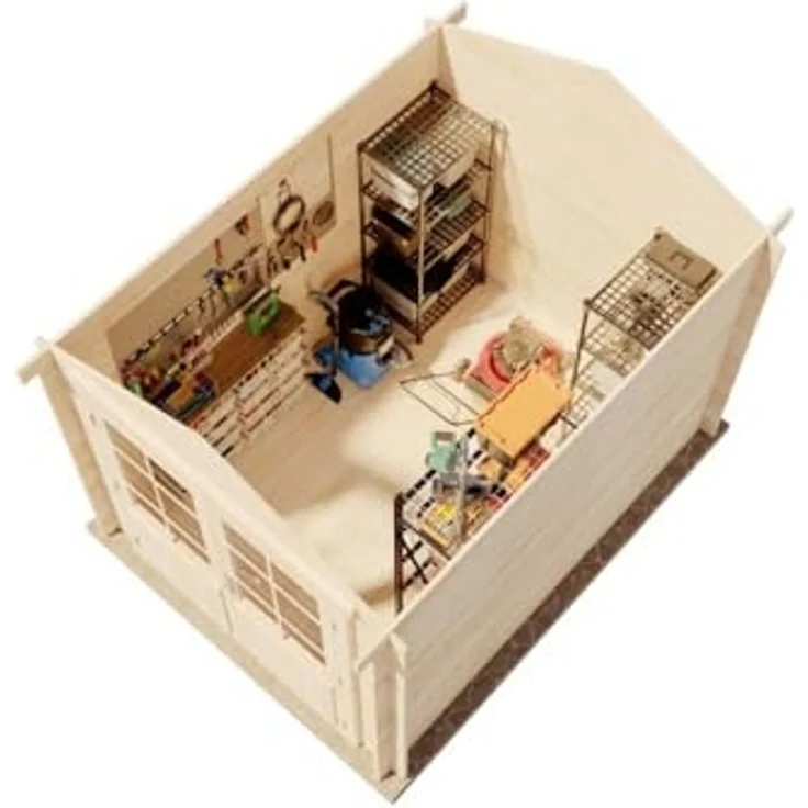 Alpholz Gartenhaus Bremen - 28 B Gerätehaus aus Holz Geräteschrank mit 28 mm Wandstärke Gartenhaus mit Montagematerial – Bild 5