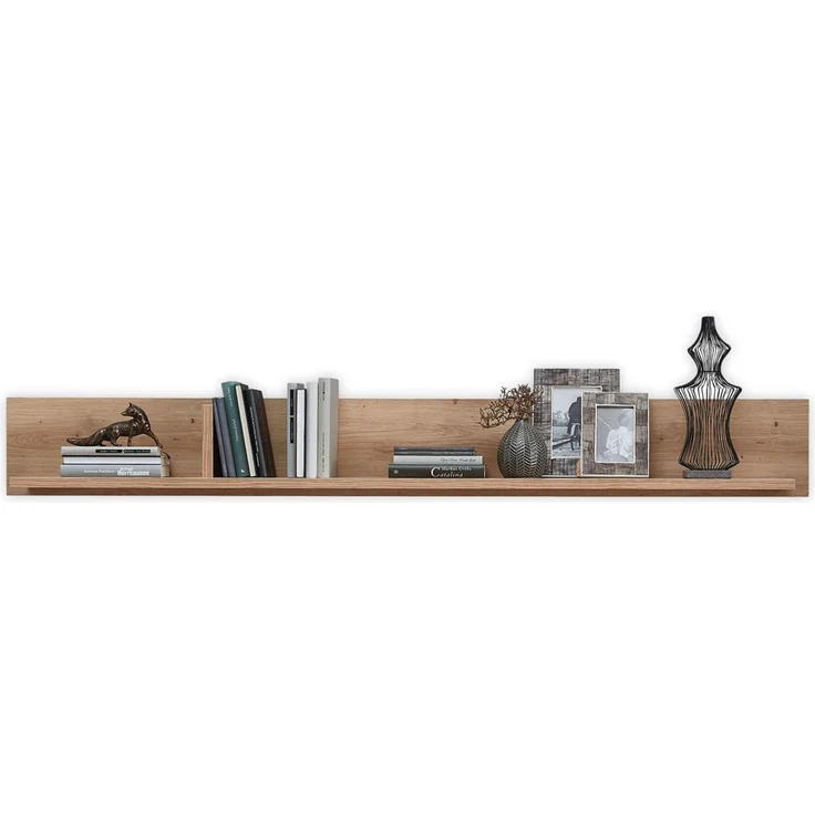 Stella Trading Wandboard in Old Artisan Oak Optik FSC-Zertifiziert - Hochwertiges und vielseitig einsetzbares Wandregal - 180 x 22 x 22 cm (B/H/T)