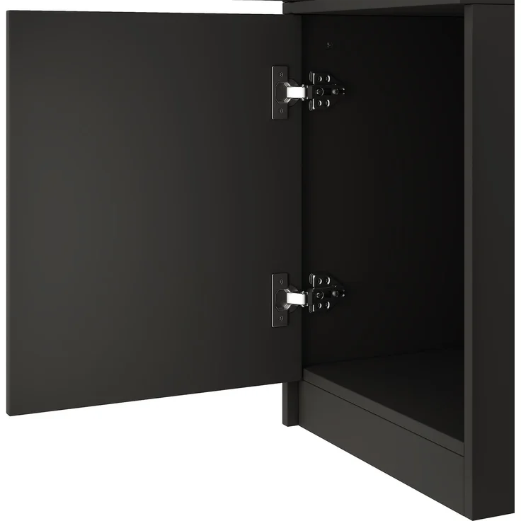 Eckvitrine 40 x 40 x 160 cm aus Spanplatte mit Glasfront und App-gesteuerter LED-Beleuchtung – Bild 9