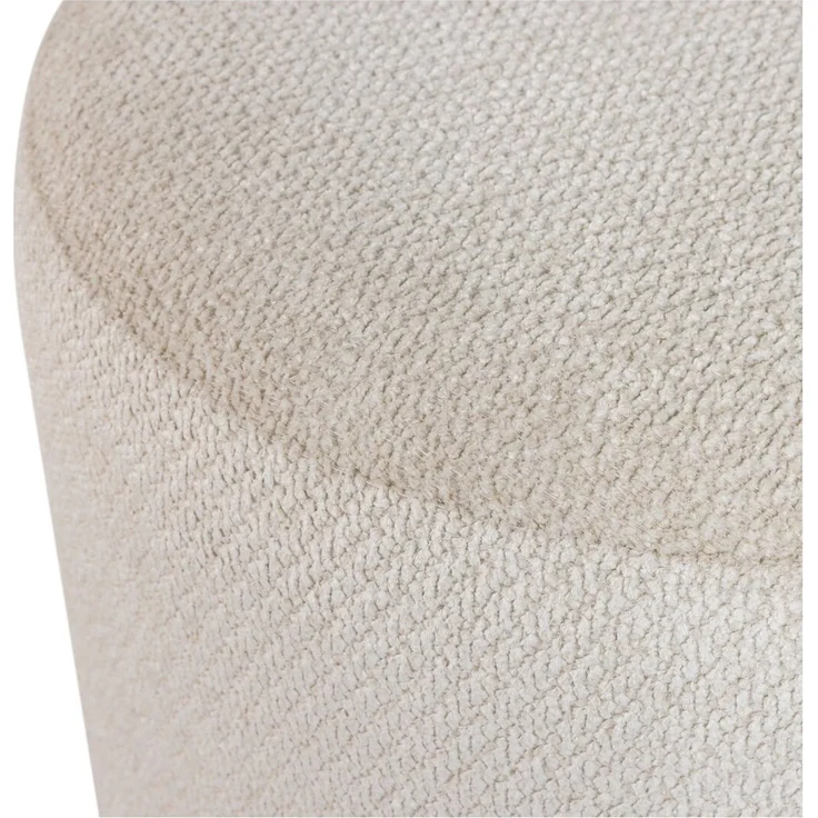 Polsterhocker Islen - Bouclé-Stoff Beige, mit Drehfuß – Bild 4