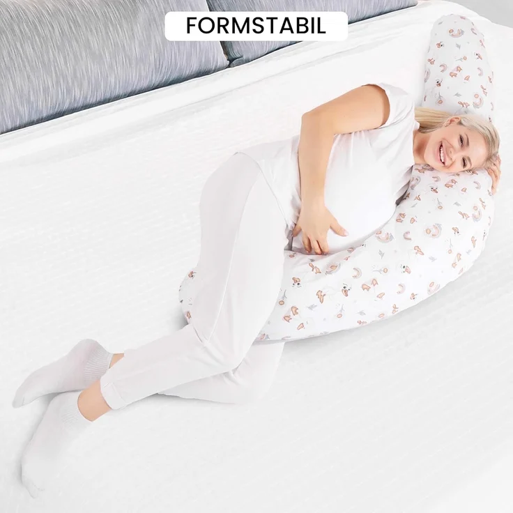 Amilian Stillkissen XXL 170 cm - Schwangerschaftskissen & Seitenschläferkissen mit Bezug, - Lagerungskissen - Nursing Pillow - Pregnancy Pillow, mit Füllung, Schlafkissen für Seitenlage - Körperkissen – Bild 9