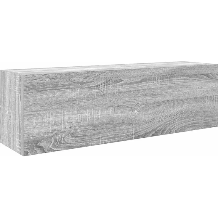 vidaXL Bad-Wandschrank Grau Sonoma 100x25x30 cm Holzwerkstoff 860099 – Bild 2