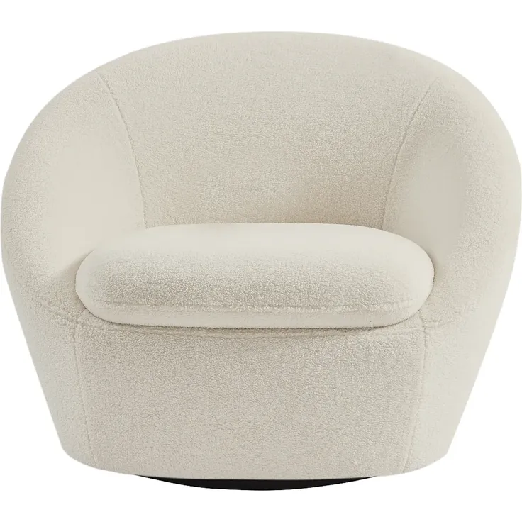 Vente-unique - LACARA Sessel Stoff Weiß - B 78 cm x H 70 cm x L 88 cm – Bild 2