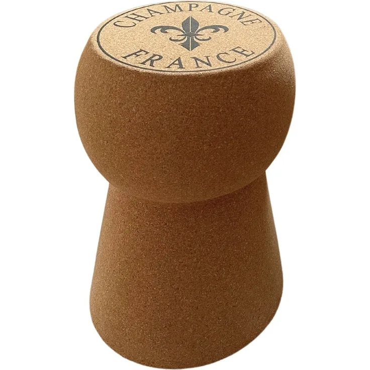 Libaro Sitzhocker rund CORKY Champagner-Korken Hocker braun im Sektkorken Design hoch, Ablage Beistelltisch Schemel 51 cm bequem und stabil, mit Metallkern