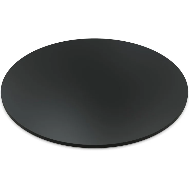 Dekor Spanplatte 28mm Tischplatte rund melaminharzbeschichtet schwarz mit ABS Kante Umleimer - Größe 140 x 140 cm - Höhe 2,8 cm - Farbe Vulkanschwarz – Bild 1
