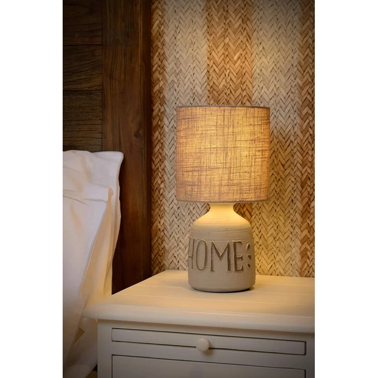 LUCIDE COSBY - Tischlampe - Ø 16,5 cm - 1xE14 - Grau – Bild 2