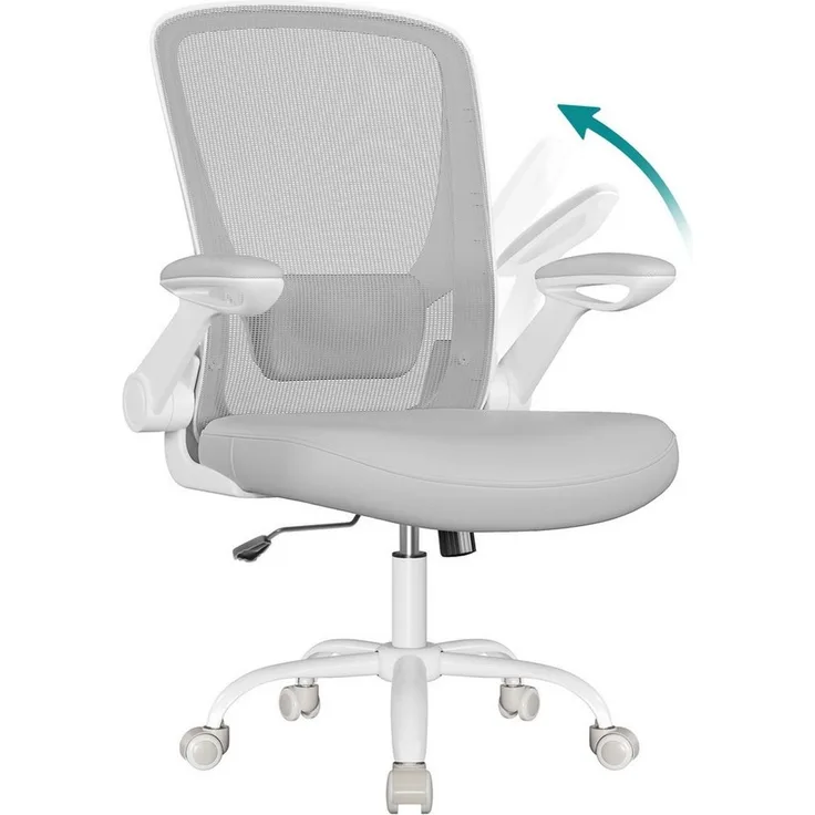 SONGMICS Bürostuhl Schreibtischstuhl, atmungsaktive Netzbespannung, Wippfunktion