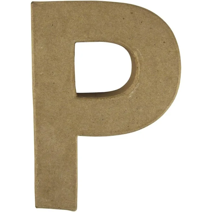 Pappmaché Buchstabe PFSC Recycled 100%, 15x10,5x3cm
