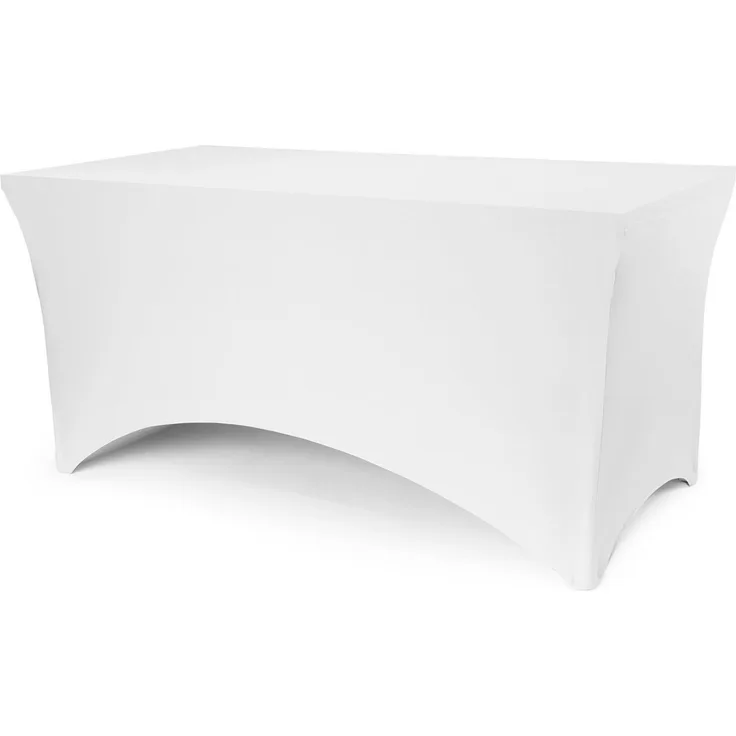 partydeco Tischläufer, Tischhusse 183x76cm rechteckig Weiß