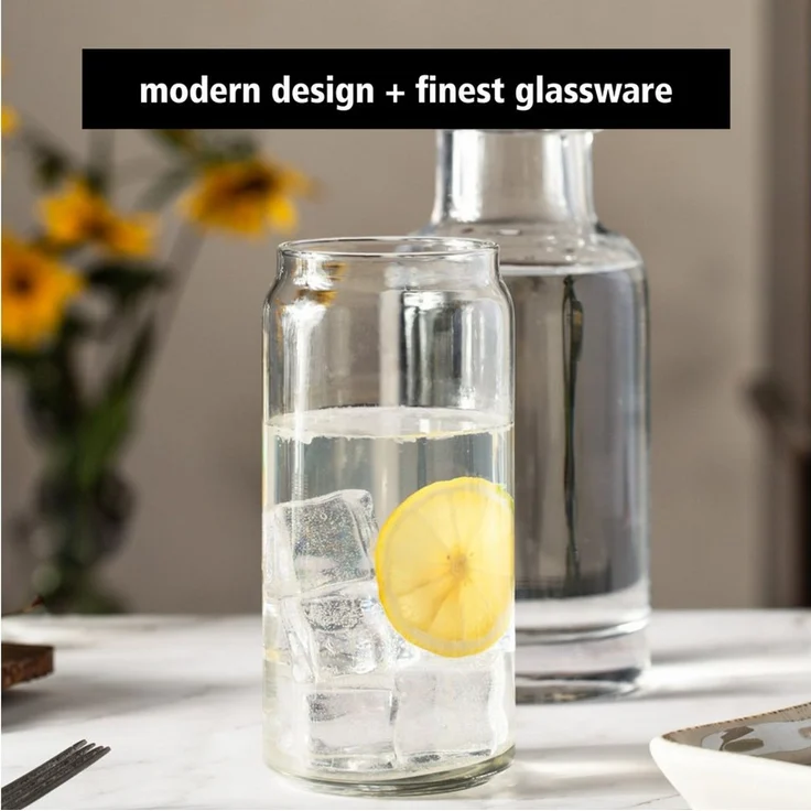 LIBBEY Gläser-Set Libbey Trinkglas, 12er Set -GLASS CANS-, 12-tlg, Glas, 591 ml, hochwertig verarbeitet, im modernen Design – Bild 3