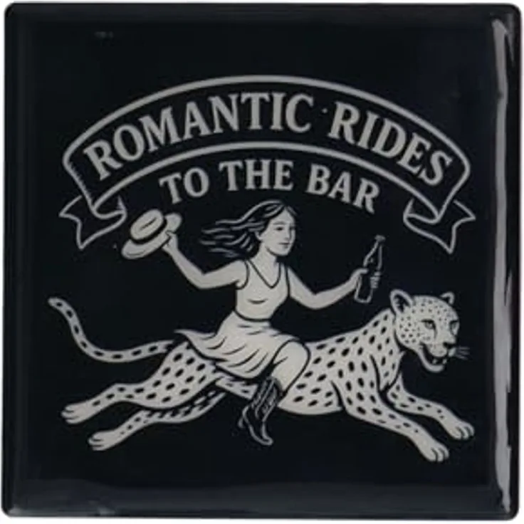 Gift Company Love Tiles Untersetzer Motiv: Romantic Rides schwarz