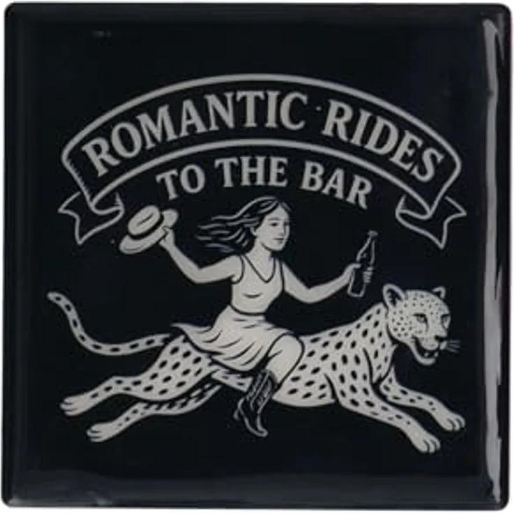 Gift Company Love Tiles Untersetzer Motiv: Romantic Rides schwarz – Bild 1