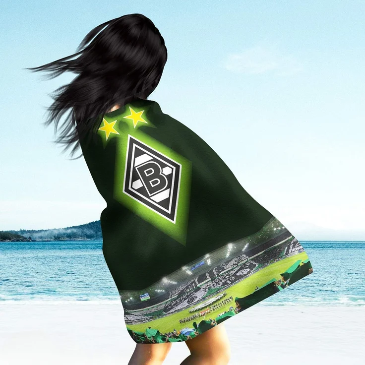 Wohndecke Borussia Mönchengladbach Decke Borussia Park 150x200 cm Kuscheldecke, BERONAGE, passend zur Bettwäsche, ideal für Sofa, Couch, Bett, Auto – Bild 3