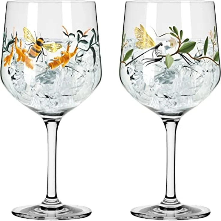 Ritzenhoff Botanic Glamour Gin-Gläser 2er Set Biene, Libelle – Bild 3