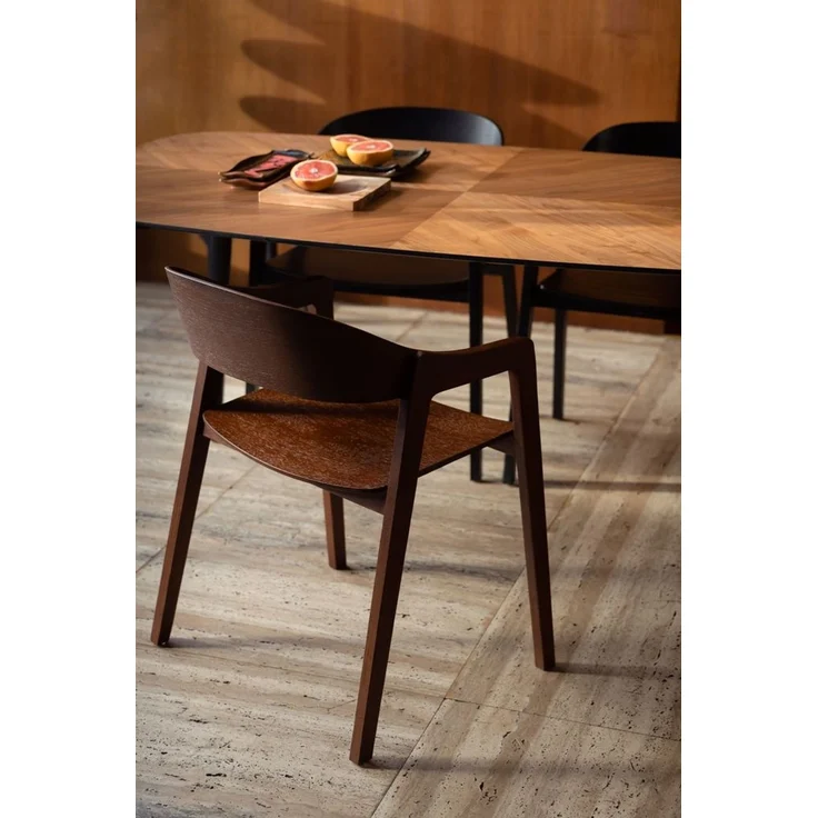 Esszimmerstuhl Westlake 2er-Set, Walnuss aus Eichenholz von Dutchbone – Bild 10
