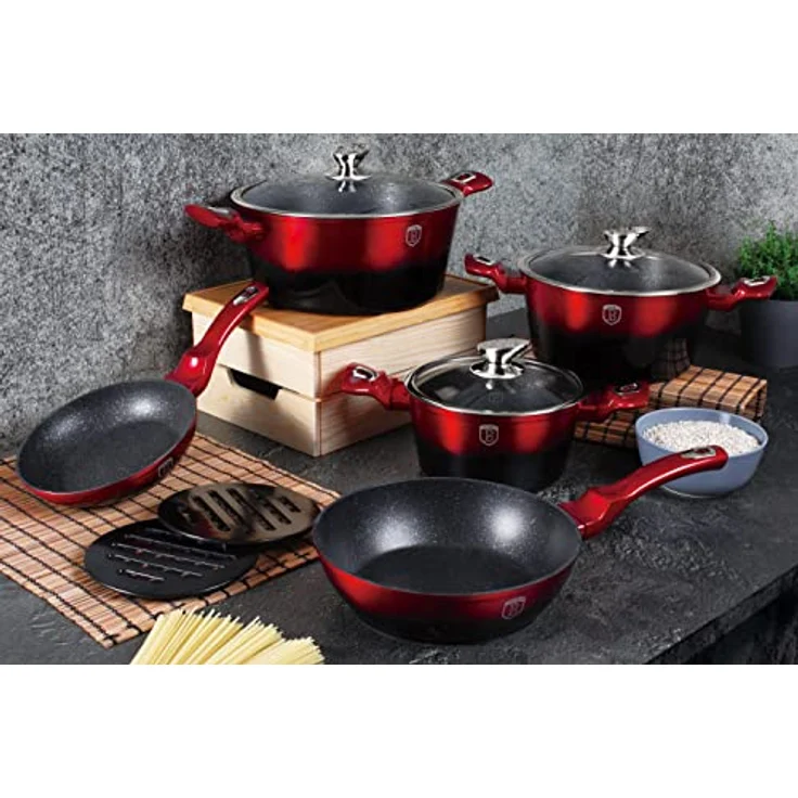 Berlinger Haus Berlinger Haus Garnki Metallic Black Burgundy Line 10 ElementówBH1631N – Bild 4